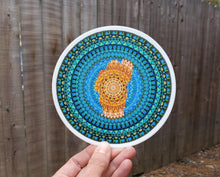 Load image into Gallery viewer, Turquoise &amp; Orange Lake Tahoe Mandala Sticker
