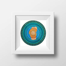 Load image into Gallery viewer, Lake Tahoe Mandala in Orange - Archival Giclee Paper Print - Unframed
