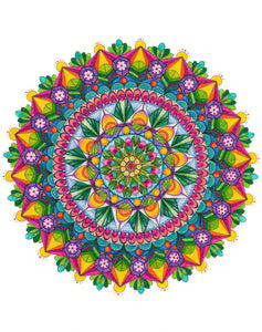 Palm Springs Mandala Archival Giclee Paper Print - Unframed