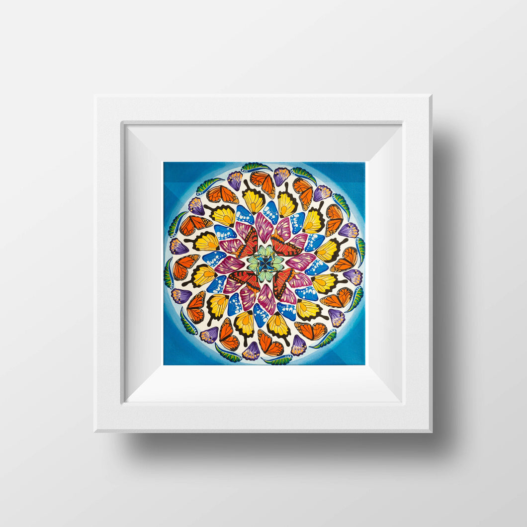 Butterfly Mandala - Archival Giclee Paper Print - Unframed