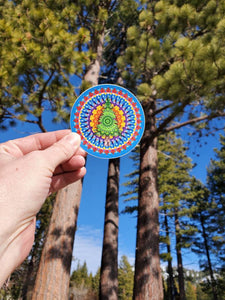 Small Evergreen Tree Mandala Sticker