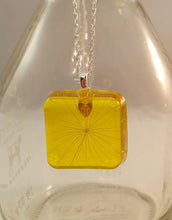 Load image into Gallery viewer, High Altitude Wish - Resin Pendant - YELLOW - Square Shaped
